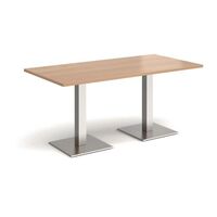 Dining table with flat base