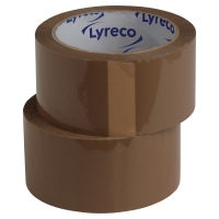 LYRECO csomagolószalag, 50 mm x 100 m, barna, 6 darab