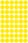 Markierungspunkte, Ø 12 mm, 5 Bogen/270 Etiketten, gelb