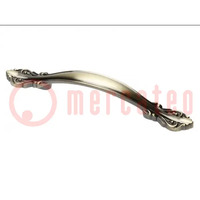 Holder; ZnAL; antique brushed brass; H: 26.5mm; L: 148mm; W: 17.5mm