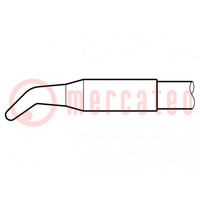 Tip; bent conical; 1.7mm; longlife; for soldering iron; JBC-AP-A