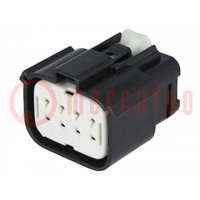 Connector: automotive; MX150L; female; plug; for cable; PIN: 8; IP67
