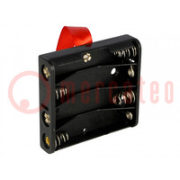Holder; AAA,R3; Batt.no: 4; PCB; Features: ejection strip