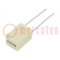 Capacitor: polyester; 220nF; 140VAC; 250VDC; 5mm; ±10%; 7.2x6x11mm
