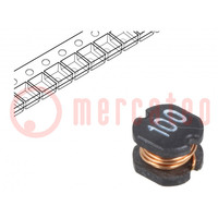 Inductor: wire; SMD; 10uH; 182mΩ; -40÷125°C; ±20%; 4x4.5x3.2mm