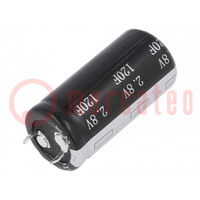 Supercapacitor; SNAP-IN; 120F; 2.8VDC; ±20%; Ø22.4x45.5mm; 12mΩ