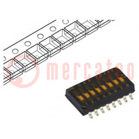 Switch: DIP-SWITCH; Poles number: 8; OFF-ON; 0.025A/24VDC; Pos: 2