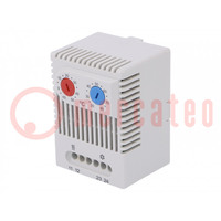 Érzékelő: termosztát; NC + NO; 10A; 250VAC; Hőm: -45÷80°C; IP20