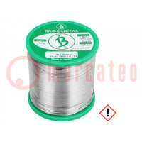 Soldering wire; Sn97Ag3; 0.7mm; 500g; lead free; reel; 221°C