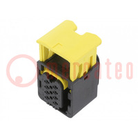 Connector: automotive; female; plug; for cable; PIN: 8; black; IP67