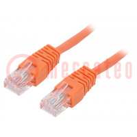 Patch cord; U/UTP; 5e; Line; CCA; PVC; orange; 0,5m; 26AWG