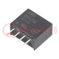 Converter: DC/DC; 1W; Uin: 4.5÷5.5V; Uout: 12VDC; Iout: 83mA; SIP; THT
