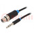 Cable; Jack 6,3mm plug,XLR female 3pin; 1m; black; Øcable: 6mm