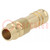 Connector; connector pipe; 0÷35bar; brass; NW 7,2,hose 10mm