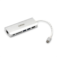 ROLINE Dockingstation USB Type C, HDMI 4K, USB 3.0 / USB 3.2 Gen 1, SD/MicroSD, Gigabit Ethernet