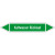 Rohrleitungskennz/Pfeilschild Bogen Gr1Wasser(grün)Folie gest,7,5x1,6cm Version: P1198 DIN 2403 - Kaltwasser Rücklauf P1198