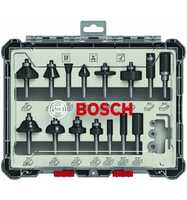 Bosch Freihandfräser-Set, 1/4"-Schaft, 15-tlg.