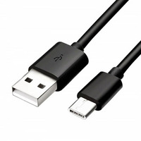 Logo USB kabel (2.0), USB A M - USB C (M), 1m, czarny, blistr, EOL
