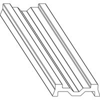 Produktbild zu MACO Fiber-Therm felsősín alapt. fix szárny., 2000 mm,42 mm,GFK ezüst (454826)