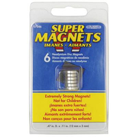 THE MAGNET SOURCE NEODYMIUM MAGNET DISC 1/2" 6PC