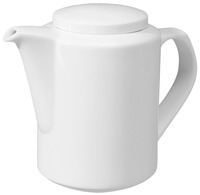 Kaffeekanne Base mit Deckel; 500ml, 9.2x15 cm (ØxH); weiß; rund; 4 Stk/Pck