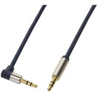 Logilink Audio-Kabel,3,5mm 3-Pin/M (90°) zu 3,5mm 3-Pin/M,bl