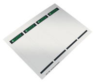 Rückenschild selbstklebend PC, Papier, kurz, breit, 400 Stück, grau