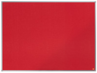 Filz-Notiztafel Essence, Aluminiumrahmen, 1200 x 900 mm, rot
