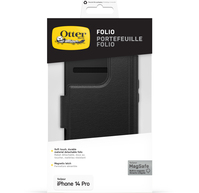 OtterBox Folio for iPhone 14 Pro for MagSafe, Soft-Touch Folio with 3 Slots for Cash/Cards, Strong Magnetic Alignment and Attachment with MagSafe, Compatible with iPhone, Black,...