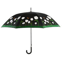 Esschert Design TP367 Regenschirm Schwarz Fiberglas Polyester Volle Größe