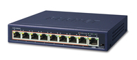 PLANET GSD-908HP hálózati kapcsoló Beállítást nem igénylő (unmanaged) Gigabit Ethernet (10/100/1000) Ethernet-áramellátás (PoE) támogatása Kék