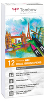 Tombow ABT Dual Brush Pen Set viltstift Grijs 12 stuk(s)