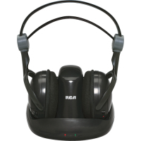RCA WHP141B headphones/headset Wireless Head-band Black