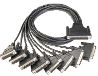 Moxa CBL-M78M25x8-100 seriële kabel Zwart 1 m DB78 DB25