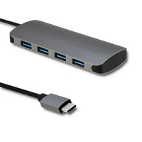 Qoltec 50379 Schnittstellen-Hub USB 3.2 Gen 1 (3.1 Gen 1) Type-C Grau