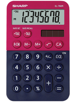 Sharp EL-760R kalkulator Komputer stacjonarny Kalkulator finansowy Niebieski, Czerwony
