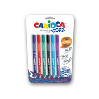 Carioca 43037 penna gel Penna in gel con cappuccio Medio Multicolore 6 pz