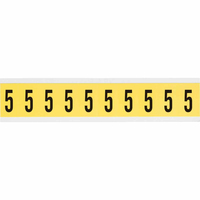 Brady 3430-5 self-adhesive label Rectangle Removable Black, Yellow 10 pc(s)