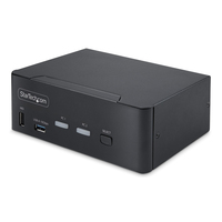 StarTech.com 2-Port Dual-Monitor DisplayPort KVM Switch, 8K 60Hz / 4K 144Hz, DP 1.4, 2x USB 10Gbps Poorten, 4x USB HID Ports, Hotkey Schakelaar, TAA Compliant