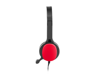 uGo USL-1222 słuchawki/zestaw słuchawkowy Przewodowa Opaska na głowę Czarny, Czerwony