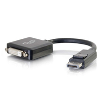 C2G Adaptateur DisplayPort™ 8 pouces mâle vers DVI-D Single Link femelle - Noir