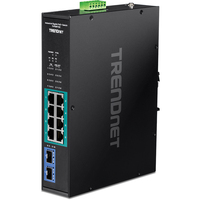 Trendnet TI-PGM102 łącza sieciowe Gigabit Ethernet (10/100/1000) Obsługa PoE Czarny