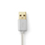 Nedis CCTB60600AL10 USB-kabel 1 m USB 2.0 USB A USB C Aluminium