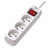Tripp Lite PS3F15 3-Outlet Power Strip - French Type E Outlets, 220-250V AC, 16A, 1.5 m Cord, Type E Plug, White