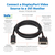 Tripp Lite P581AB-006 Safe-IT DisplayPort to DVI Antibacterial Adapter Cable (DP to DVI-D Single Link M/M), 1080p 60 Hz, Black, 6 ft. (1.8 m)