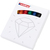 Edding Colourful Flipchart Kit tartós filctoll Válogatott Fekete, Kék, Zöld, Narancssárga, Vörös, Sárga 7 dB