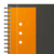Oxford International A5+ Hardcover doppelspiralgebundenes Notebook, kariert 5 mm, 80 Blatt, grau, SCRIBZEE® kompatibel