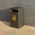 Never Rust Litter Bin - 112 Litre - Victoriana Finish painted in Black with Gold Banding