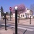 High Visibility Steel Bollard - High Visibility Bollard with Sphere Top Cap - 114mm ⌀ (206487)