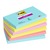 Foglietti riposizionabili Post-it® Super-Sticky Miami 76x127mm assortiti conf. 6 blocch. da 90 ff - 655-6SS-MIA